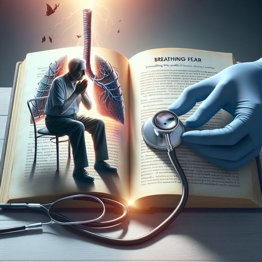 Please generate a high-quality, photorealistic image that portrays the subject of ALS (Amyotrophic Lateral Sclerosis), focusing on the concept of 'breathing fear'. The visual should invoke emotions, and reflect the subtle light and soft shadows in natural environment. Perhaps, you could illustrate a symbolic representation like an open book with chapters titled 'Unveiling the End-Stage Worry', and 'A Must-Read Guide'. Enhance the scene's seriousness and reality with the presence of a stethoscope, focusing on the challenge faced by the affected individuals.