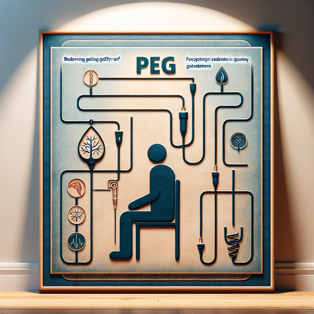 Create an image symbolizing a PEG (Percutaneous Endoscopic Gastrostomy) placement timing guide. Present the guide as a flow chart such as a decision tree, with easy-to-understand pictograms depicting the process of making an informed decision about undergoing PEG placement for improving the quality of life for people with ALS (Amyotrophic Lateral Sclerosis). Make sure the scene appears under soft, natural lighting casting gentle shadows. Make the image photorealistic and high-quality.