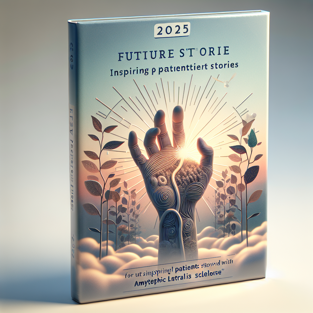 Generate a high-quality, photorealistic image showcasing cover designs for future non-specific documentary films about inspiring patient stories dealing with Amyotrophic lateral sclerosis (ALS). The image should portray the year 2025, with natural lighting and soft shadows incorporated. The cover designs might include symbolic elements associated with resilience, strength, and hope.