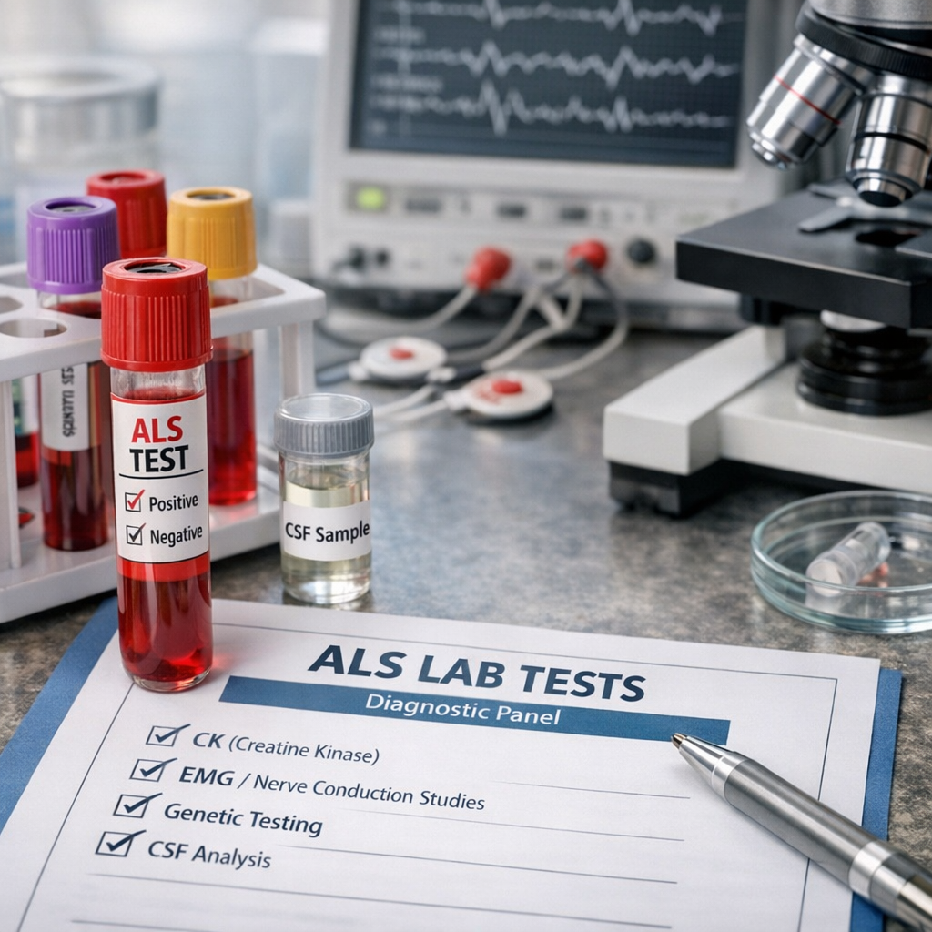 Illustration of ALS Lab Work: Must-Have Tests for Accurate, Effortless Diagnosis