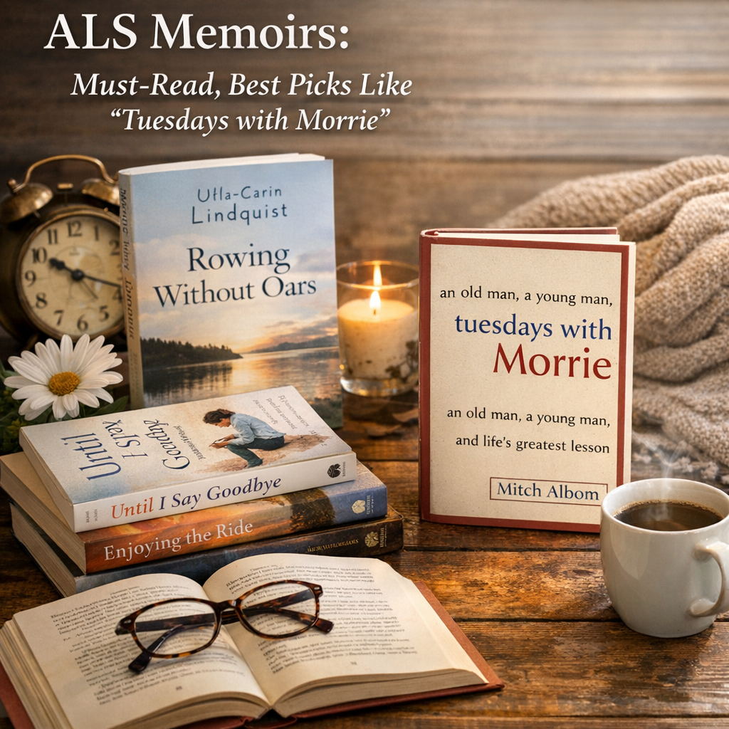 Illustration of ALS Memoirs: Must-Read, Best Picks Like Tuesdays with Morrie