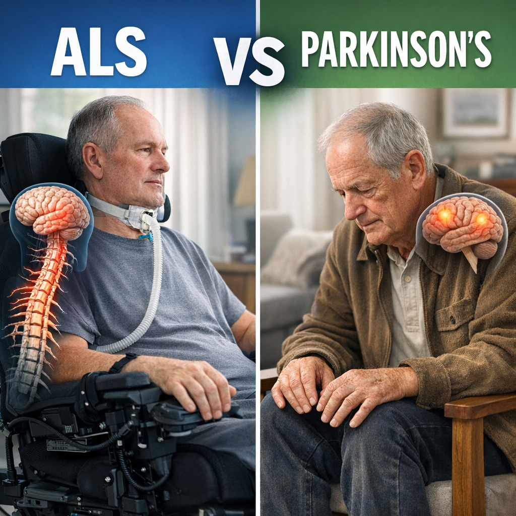 als vs parkinsons illustration for ALS vs Parkinson’s: Stunning Movement Disorders Comparison