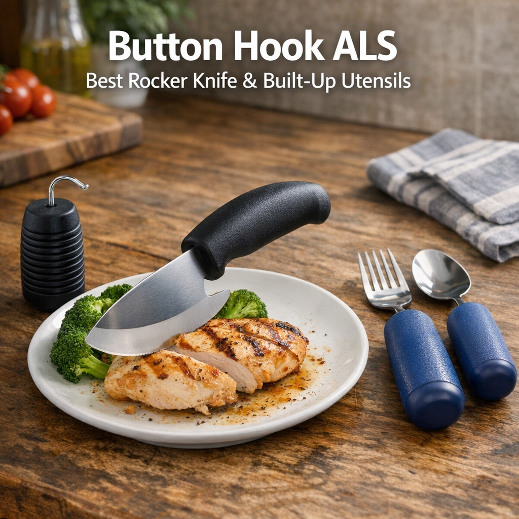 Illustration of Button Hook ALS: Best Rocker Knife & Built-Up Utensils