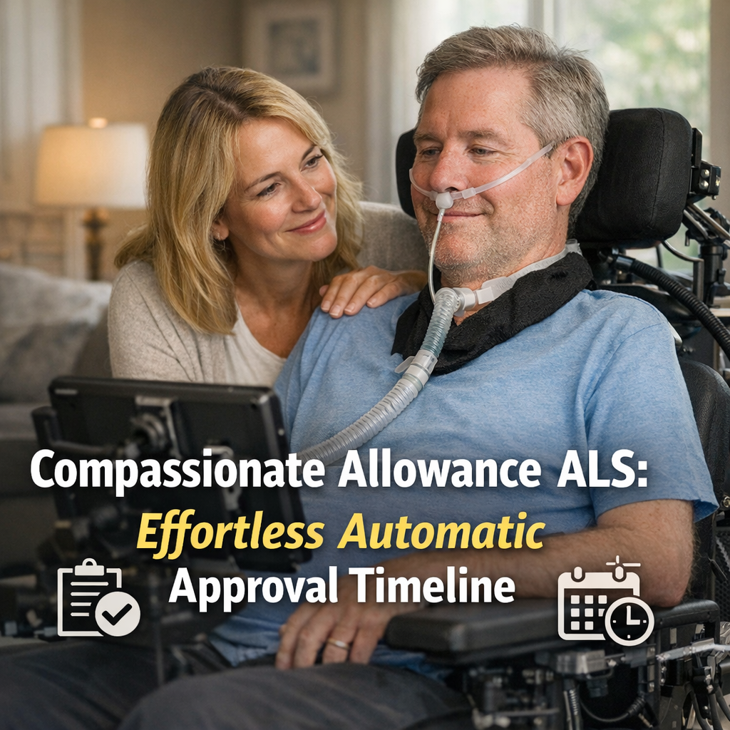 Illustration of Compassionate Allowance ALS: Effortless Automatic Approval Timeline