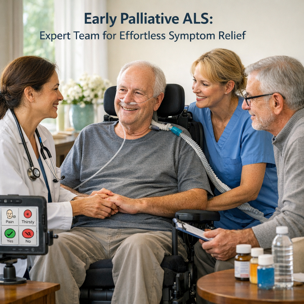 Illustration of Early Palliative ALS: Expert Team for Effortless Symptom Relief