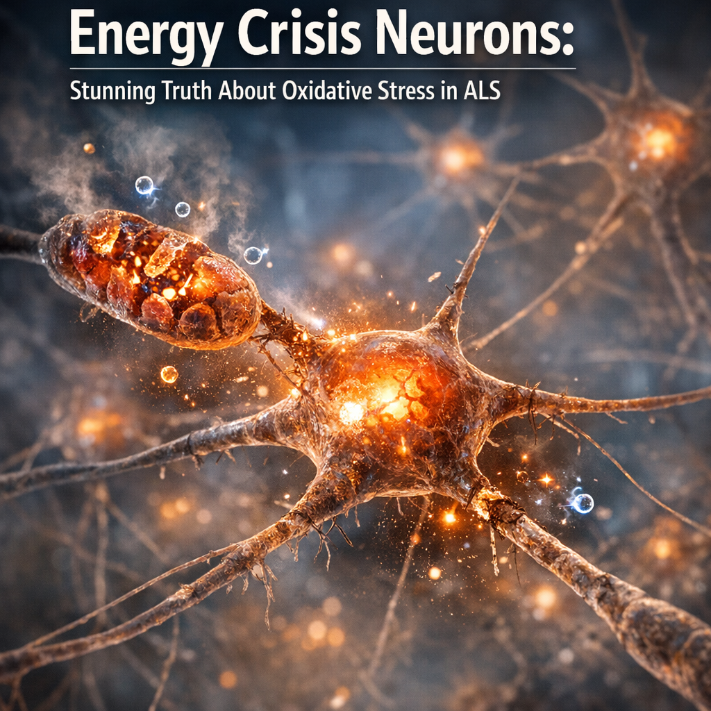 Illustration of Energy Crisis Neurons: Stunning Truth About Oxidative Stress in ALS