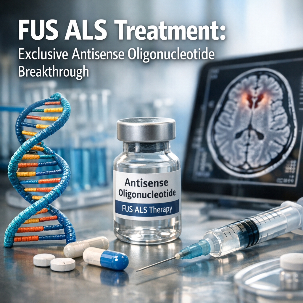 Illustration of FUS ALS Treatment: Exclusive Antisense Oligonucleotide Breakthrough
