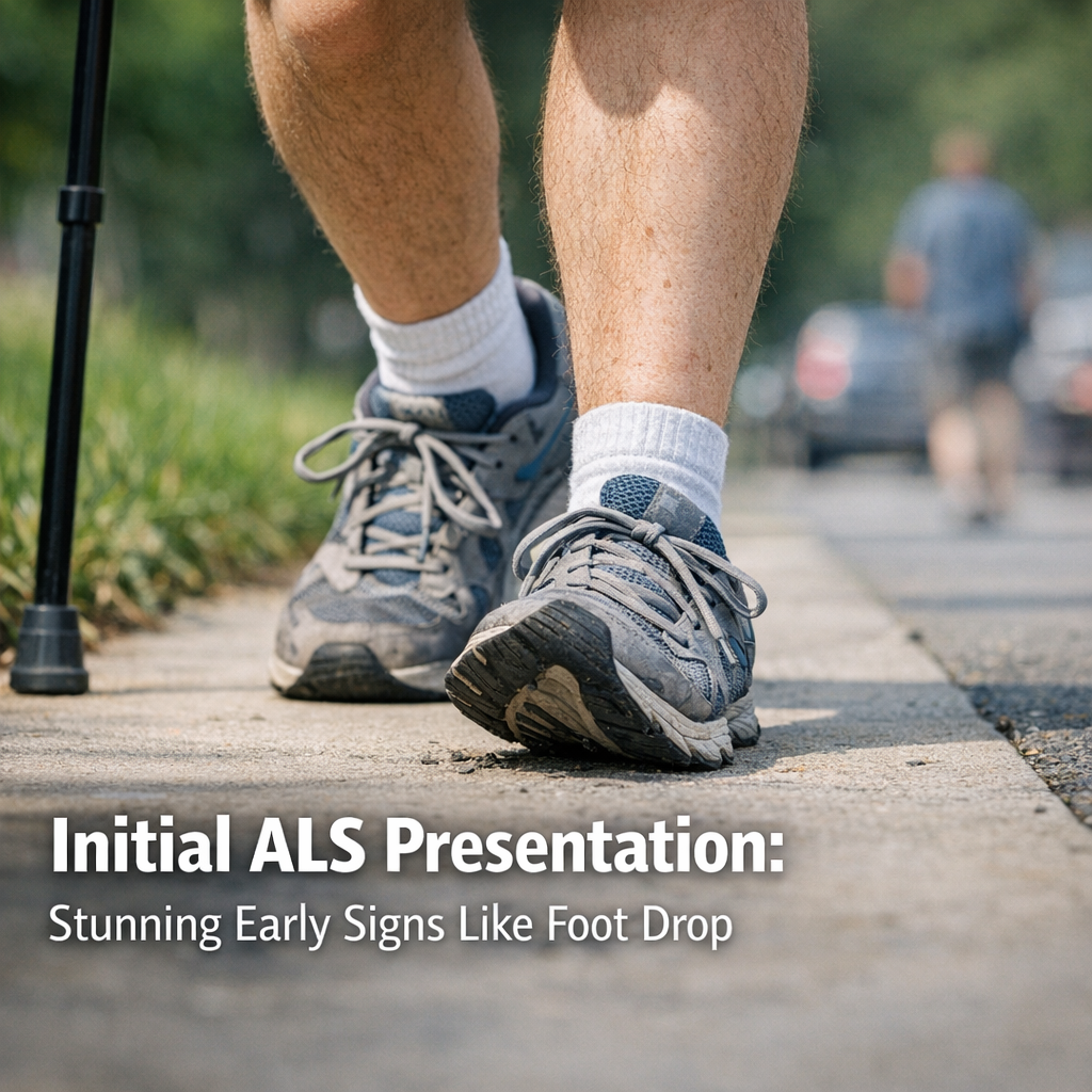 Illustration of Initial ALS Presentation: Stunning Early Signs Like Foot Drop