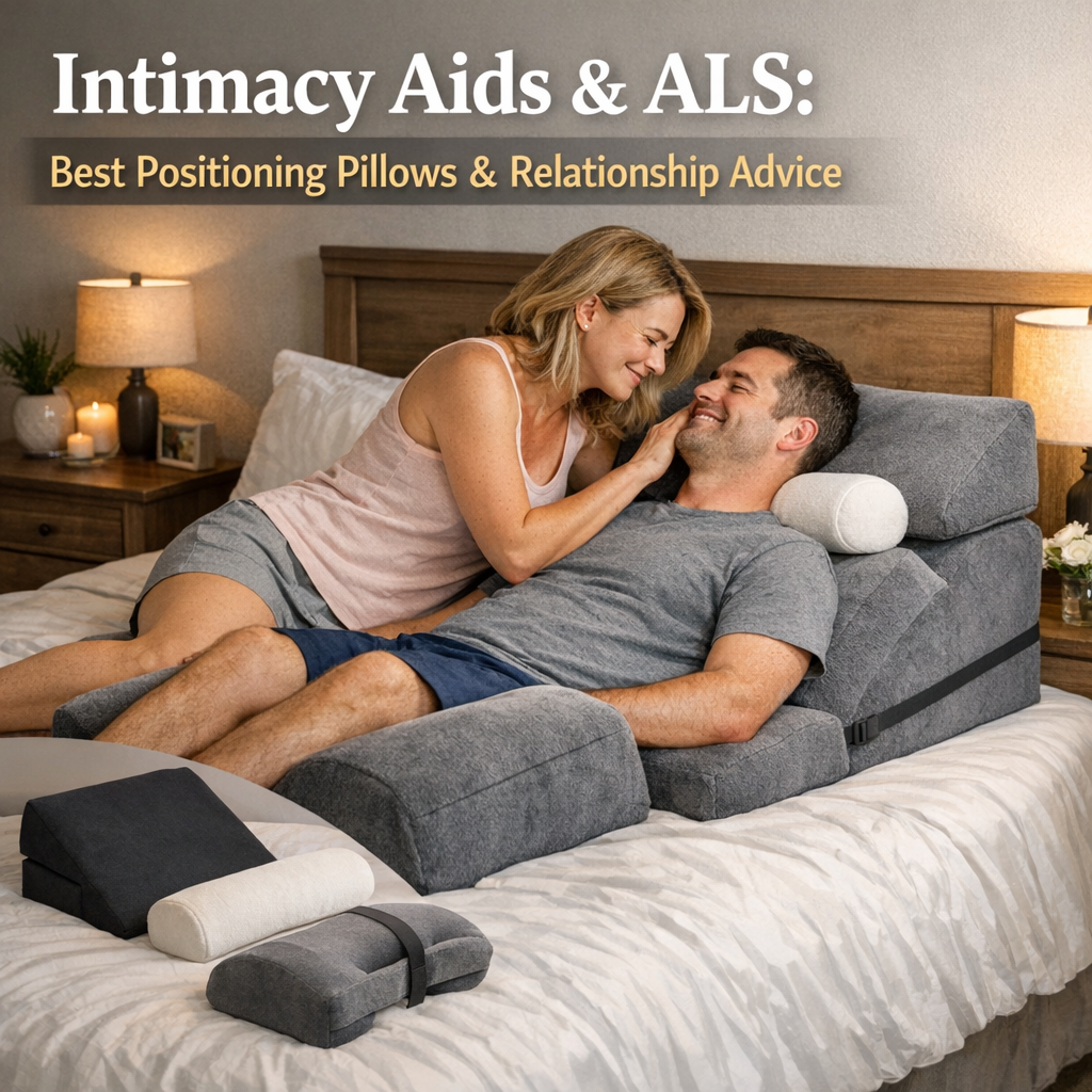 Illustration of Intimacy Aids ALS: Best Positioning Pillows & Relationship Advice