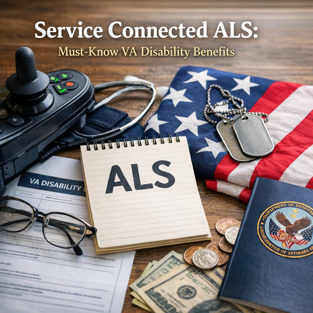 Illustration of Service Connected ALS: Must-Know VA Disability Benefits