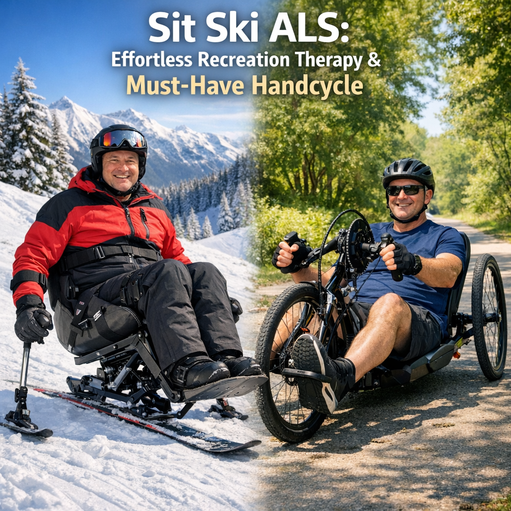 Illustration of Sit Ski ALS: Effortless Recreation Therapy & Must-Have Handcycle