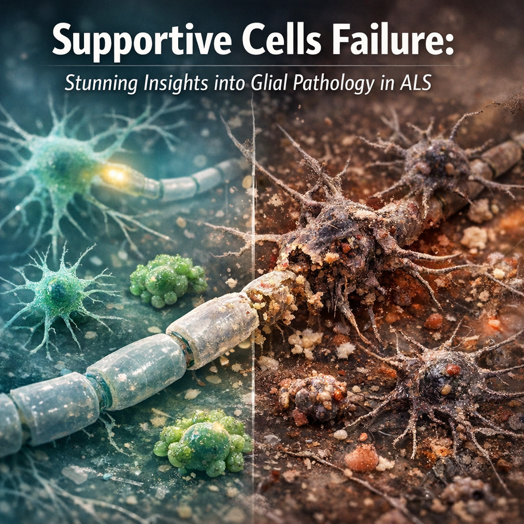 Illustration of Supportive Cells Failure: Stunning Insights into Glial Pathology in ALS