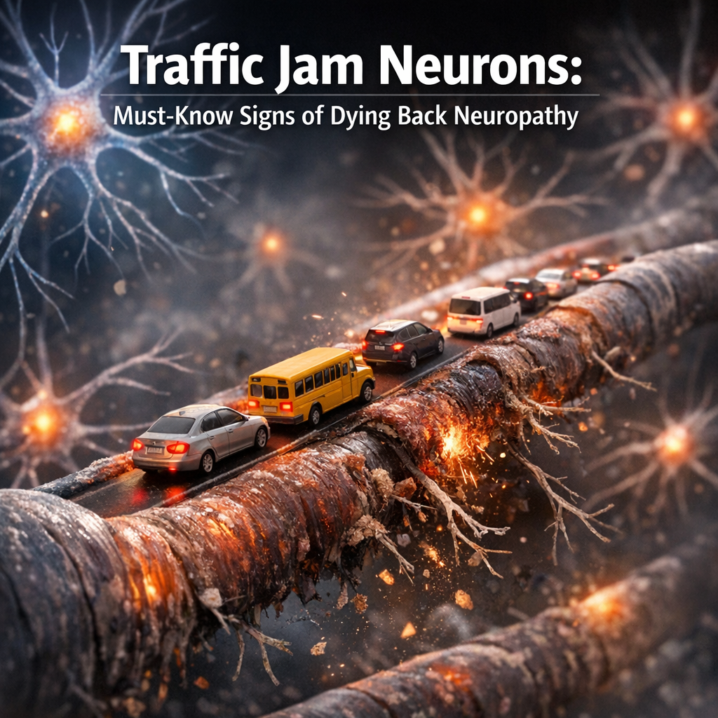 Illustration of Traffic Jam Neurons: Must-Know Signs of Dying Back Neuropathy