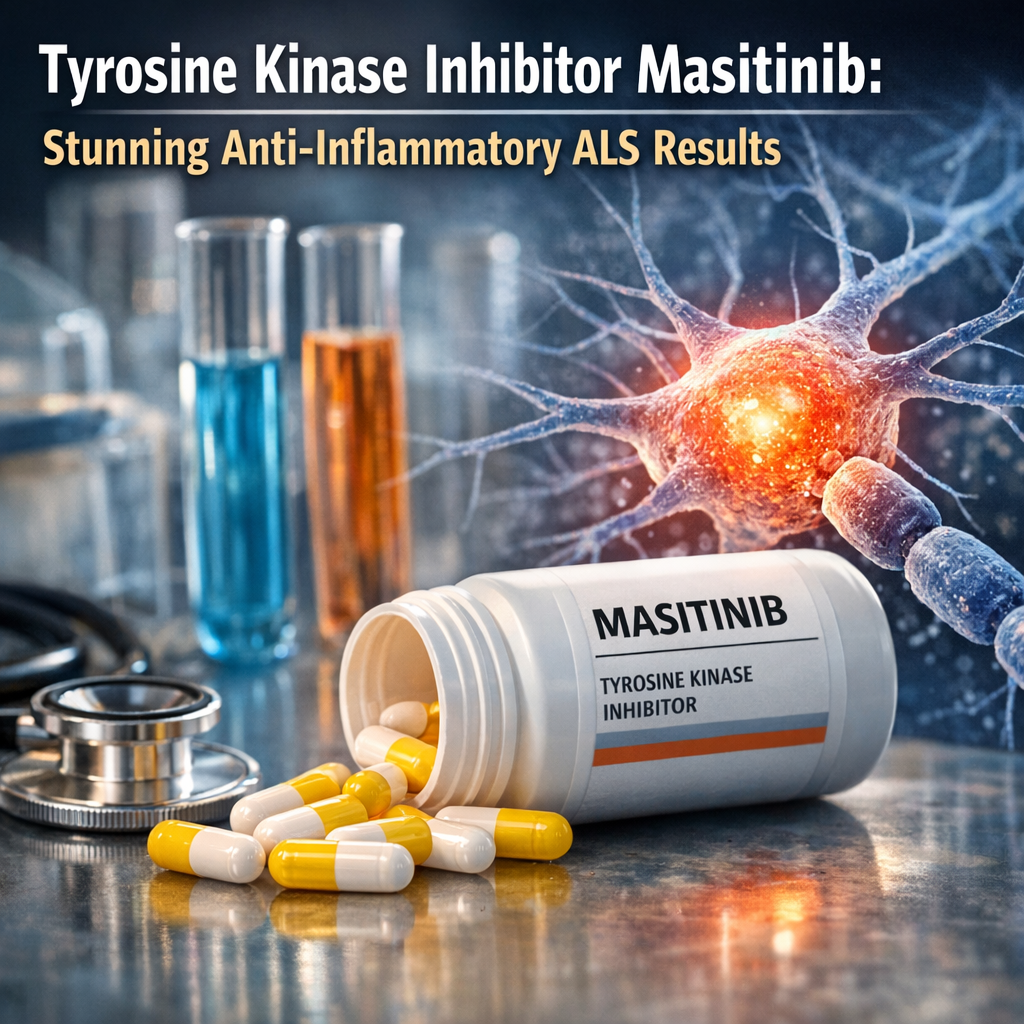 Illustration of Tyrosine Kinase Inhibitor Masitinib: Stunning Anti-Inflammatory ALS Results